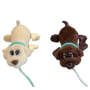 Vintage 1996 Pound Puppies Mini‎ Walk On Leash Toys